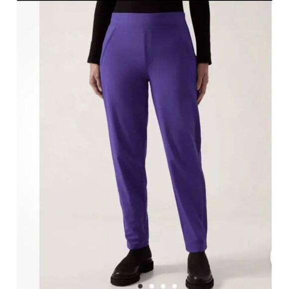 Athleta Brooklyn Lined Lightweight Workout Pants Purple 6P Petite NWT - Picture 1 of 10